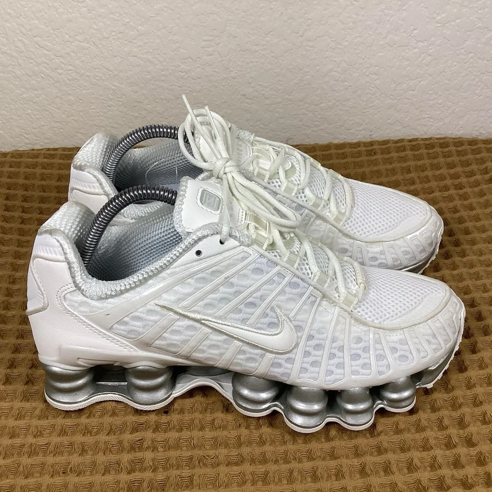 NEW Nike Shox TL Sail White Silver Women's Size 8.5 Sneakers Shoes AR3566-103